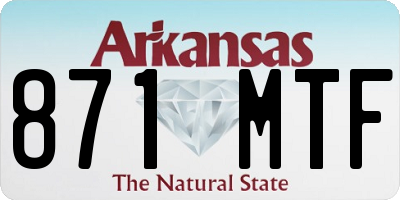 AR license plate 871MTF