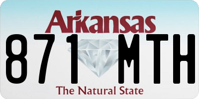AR license plate 871MTH