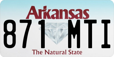AR license plate 871MTI