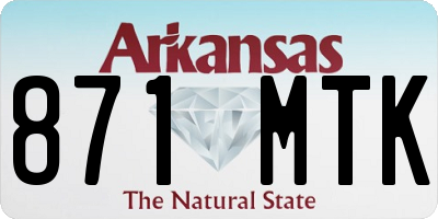 AR license plate 871MTK