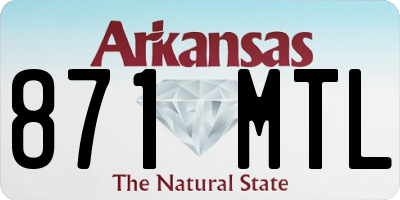 AR license plate 871MTL