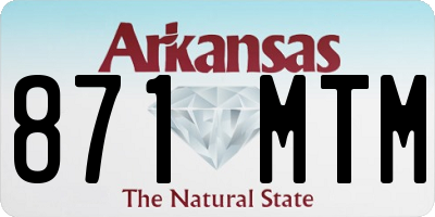 AR license plate 871MTM