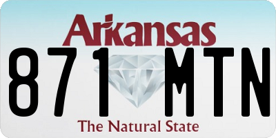 AR license plate 871MTN