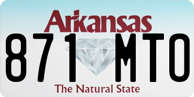 AR license plate 871MTO