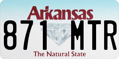 AR license plate 871MTR