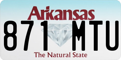 AR license plate 871MTU