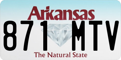 AR license plate 871MTV