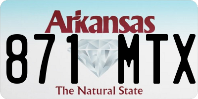 AR license plate 871MTX