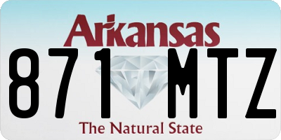 AR license plate 871MTZ