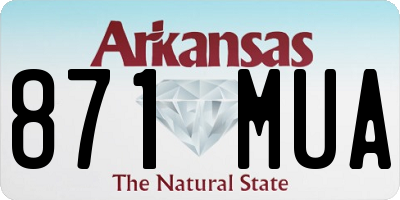 AR license plate 871MUA