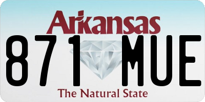 AR license plate 871MUE