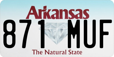 AR license plate 871MUF