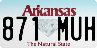 AR license plate 871MUH