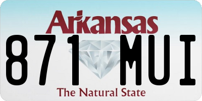 AR license plate 871MUI