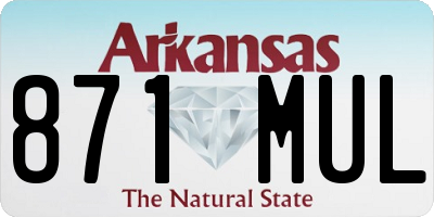 AR license plate 871MUL