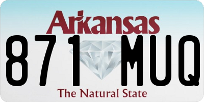 AR license plate 871MUQ