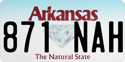 AR license plate 871NAH