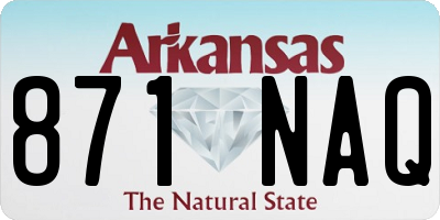 AR license plate 871NAQ