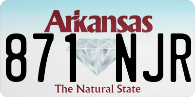 AR license plate 871NJR