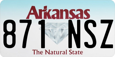 AR license plate 871NSZ