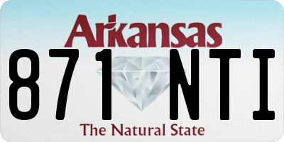 AR license plate 871NTI