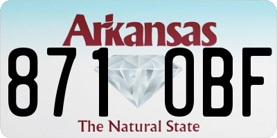 AR license plate 871OBF