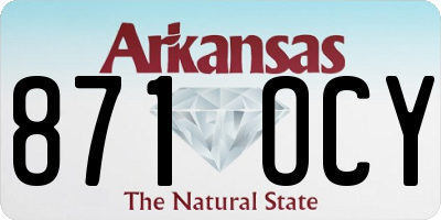 AR license plate 871OCY