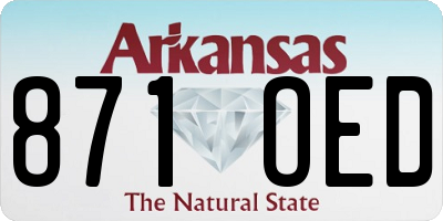 AR license plate 871OED