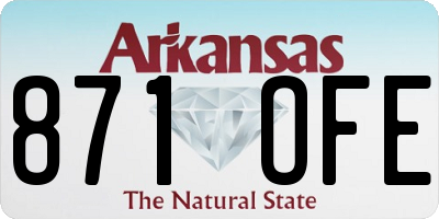 AR license plate 871OFE