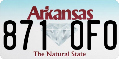 AR license plate 871OFO