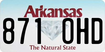 AR license plate 871OHD