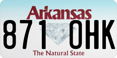 AR license plate 871OHK
