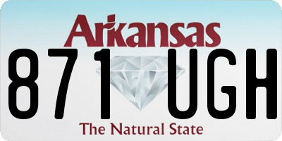 AR license plate 871UGH