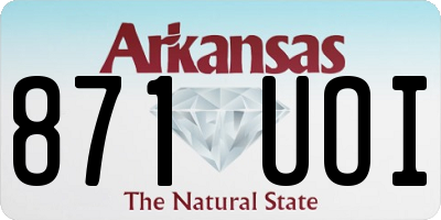 AR license plate 871UOI
