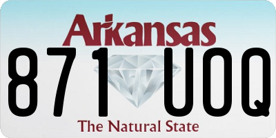 AR license plate 871UOQ