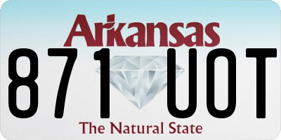 AR license plate 871UOT