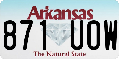 AR license plate 871UOW