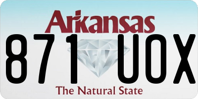 AR license plate 871UOX