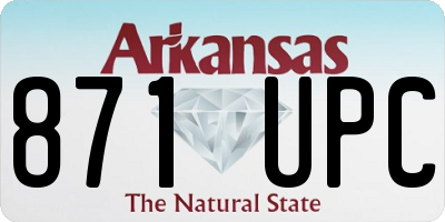 AR license plate 871UPC
