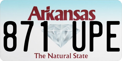 AR license plate 871UPE