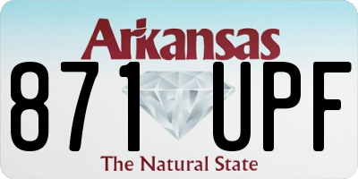 AR license plate 871UPF