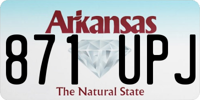 AR license plate 871UPJ