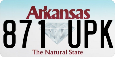 AR license plate 871UPK