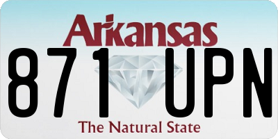 AR license plate 871UPN