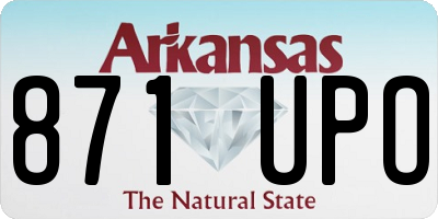 AR license plate 871UPO