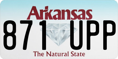 AR license plate 871UPP