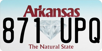 AR license plate 871UPQ