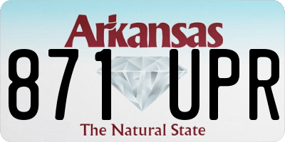 AR license plate 871UPR