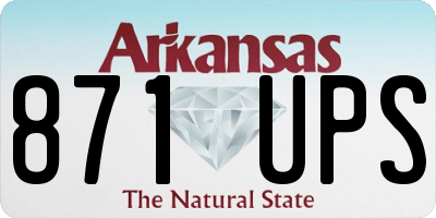 AR license plate 871UPS