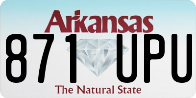AR license plate 871UPU